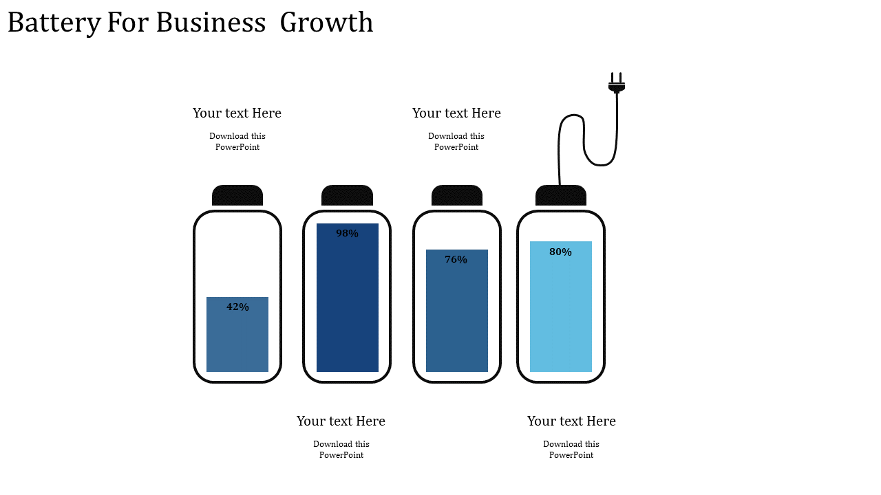 business strategy template-Battery For Business Growth-4-Blue